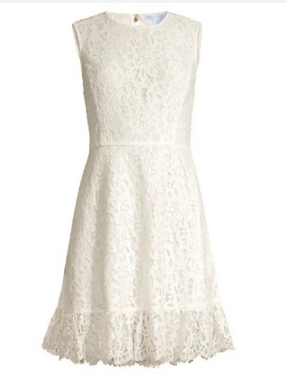 Draper James Lace Trim Sleeveless White Romantic Midi Sz 8 Wedding Boho NWT - Picture 9 of 9
